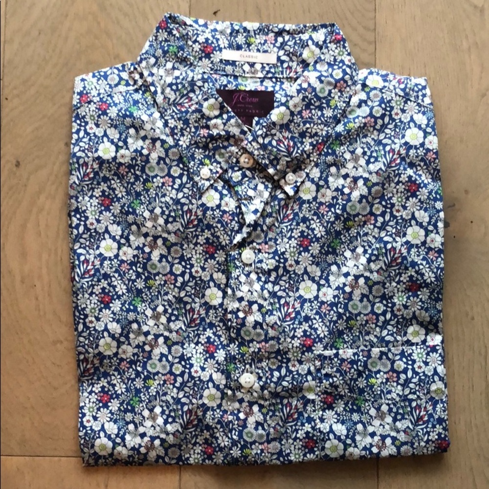 J.Crew Liberty Of London Short Sleeve Button Down